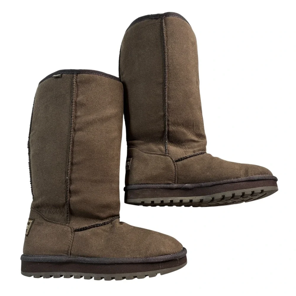 Skechers Australia Brown Suede Faux Fur Lined‎ Tall Boots Women US 7